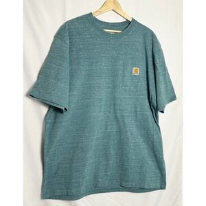 Carhartt Loose Fit Short Sleeve Pocket T Shirt Teal Heather XL